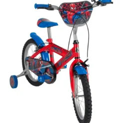 Bicicletta per Bambini con Rotelle 16" Spiderman Rosso Freni Caliper