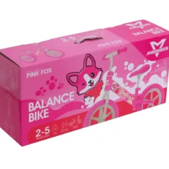 Bicicletta per Bambini Equilibrio Pink Fox Rosa Senza Pedali 2-3 Anni