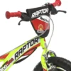 Bicicletta per Bambini 14" Freni Doppi Rotelle in Acciaio Giallo Rosso