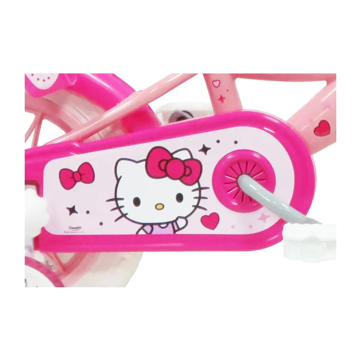Bicicletta per Bambini 12" Hello Kitty Rosa Rotelle Removibili Acciaio