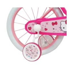 Bicicletta per Bambini 16" Hello Kitty Rosa Rotelle Removibili Acciaio
