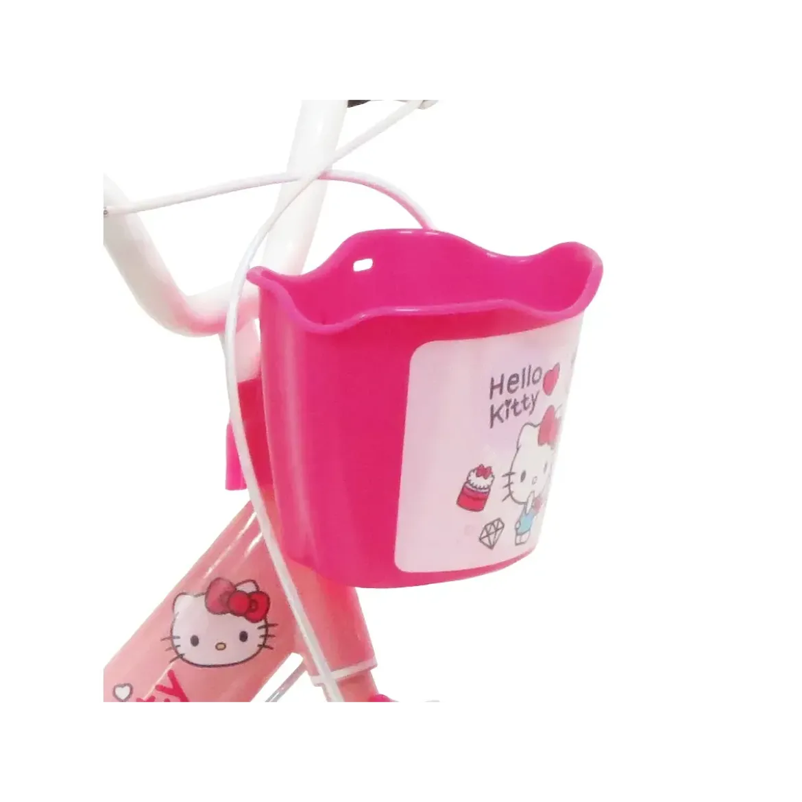 Bicicletta per Bambini 14" Hello Kitty Rosa Rotelle Removibili Acciaio