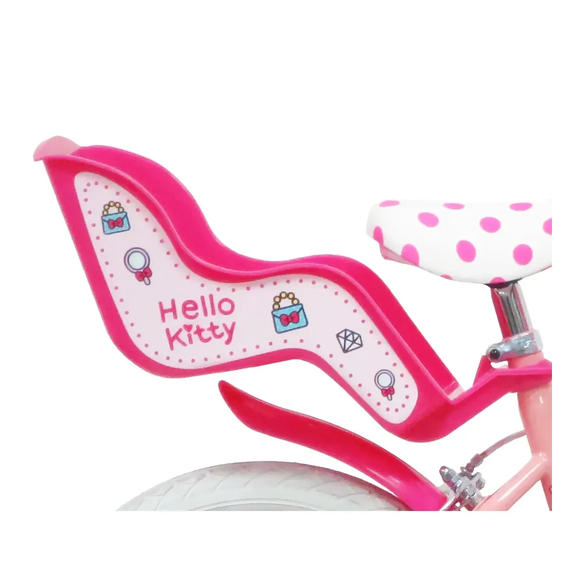 Bicicletta per Bambini 14" Hello Kitty Rosa Rotelle Removibili Acciaio