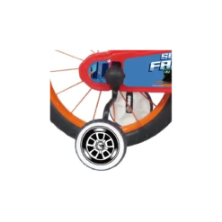 Bicicletta per Bambini 16" Hot Wheels Blu Rotelle Removibili Acciaio
