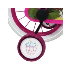 Bicicletta per Bambini 16" Masha e Orso Bianco con Portabambola Rotelle