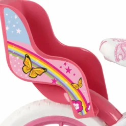Bicicletta per Bambini 12" Rosa Unicorno Rotelle Removibili Cestino