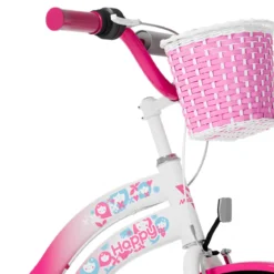 Bicicletta per Bambini Rosa 20" V-Brake Cestino Portapacchi City Bike
