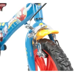 Bicicletta per Bambini Spidey Marvel 12" Azzurro Rotelle Removibili