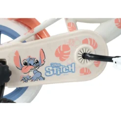 Bicicletta per Bambini 12" Stitch Disney Beige con Rotelle Removibili