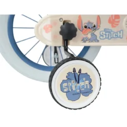 Bicicletta per Bambini 14" Stitch Disney Beige con Rotelle Removibili