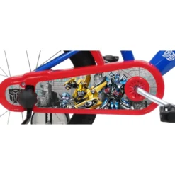 Bicicletta per Bambini 16" Transformers Rosso Blu Rotelle Borraccia