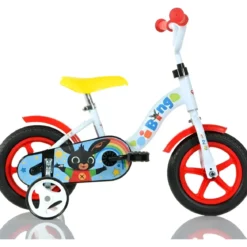 Bicicletta Rotelle Bing 10" per Bambini Bianco Senza Freni Gomme EVA