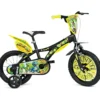 Bicicletta Rotelle per Bambini 16" Dinosaur T-Rex Nero Doppio Freno