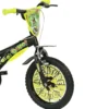 Bicicletta Rotelle per Bambini 14" Dinosaur T-Rex Nero Doppio Freno