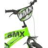 Bicicletta Rotelle per Bambini 12" BMX Verde con Freno Anteriore