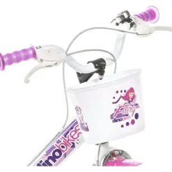 Bicicletta Rotelle per Bambine 16" Fairy Bianco Telaio Acciaio 2 Freni