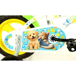 Bicicletta Rotelle per Bambini 12" Furry Fun Bianco Porta Borraccia