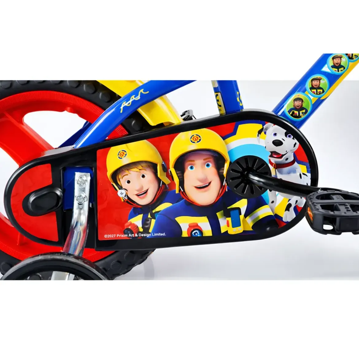 Bicicletta Rotelle 12" per Bambini Sam il Pompiere Blu con Porta Borraccia