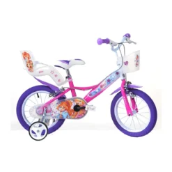 Bicicletta Winx 16 Pollici Bici Bimba 4 5 6 7 Parafanghi Cestino Rotelle Bambina