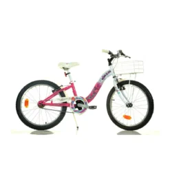 Bicicletta Winx 20" Rosa per Bambini con Cavalletto Cestino Parafanghi