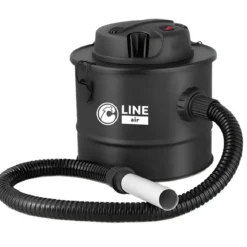 Bidone Aspiracenere 800W 15L Metallo Filtro HEPA Nero Barbecue Camini