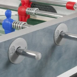Biliardino Calcio Balilla con Aste Uscenti Bianco Regolabile Gettoniera