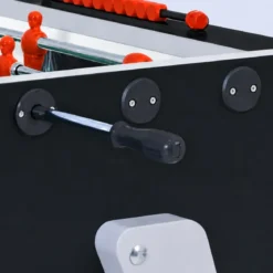 Biliardino Gioco Calciobalilla in MDF Nero da Interno con Palline