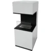 Biocamino da Pavimento con Bruciatore 1,2L Bianco 3,2kW Acciaio Inox