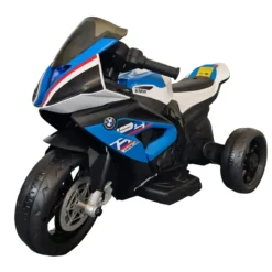 BMW Moto Elettrica per Bambini a Batteria 3 Ruote Scooter Triciclo Cavalcabile
