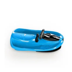 Bob Biposto Stratos Blu con Volante e Freno a Molla Slittino Neve Max 120kg