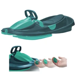 Bob Biposto Stratos con Volante Freno a Molla Slittino Neve Max 120kg