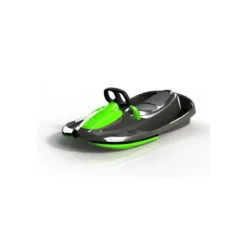 Bob Doppio Stratos Freno Volante Nero 2 Posti Slitta Slittino da Neve Max 120kg