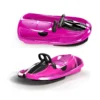 Bob Doppio Stratos Rosa Volante Freno a Molla 2 Posti Slittino Neve Max 120kg