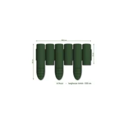 Bordatura in Plastica Modulare 6 pezzi Verde Bordura Aiuole Piante