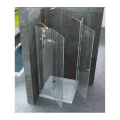 Box Cabina Doccia 2 Anta Battente 70 x 80 90 100 Fissa 8 mm Angolare Cristallo