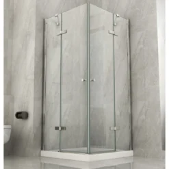 Box Cabina Doccia 2 Anta Battente 70 x 80 90 100 Fissa 8 mm Angolare Cristallo