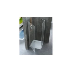 Box Cabina Doccia 1 Anta Battente 70 80 90 100 Angolare 8mm in Cristallo Vetro