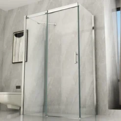 Box Cabina Doccia in Cristallo 8 mm Tre 3 Lati Porta Scorrevole