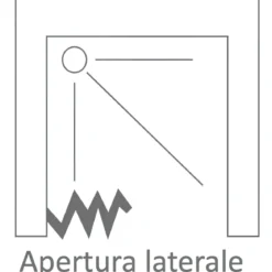 Box Cabina Doccia Parete Nicchia in PVC Porta a Soffietto Pieghevole 1 Anta Lato
