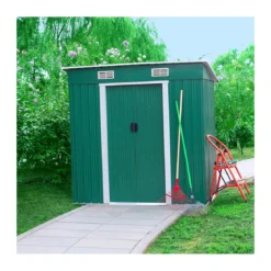 Box Casetta 194x121 per Attrezzi Capanno Ricovero Lamiera Giardino Ripostiglio