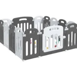 Box da Gioco Componibile per Bambini Recinzione Ripiegabile e Salvaspazio