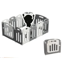 Box da Gioco Componibile per Bambini Recinzione Ripiegabile e Salvaspazio