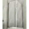 Box Doccia Angolare 1 Anta Fissa Anta Battente 2 Lati Parete Vetro 6mm Cristallo