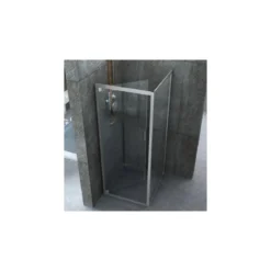 Box Doccia Angolare 1 Anta Fissa Anta Battente 2 Lati Parete Vetro 6mm Cristallo