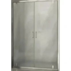 Box Doccia Angolare 2 Lati Ante Saloon Battente Parete Fissa Vetro 6 mm Opaco