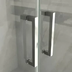 Box Doccia Angolare 2 Lati Ante Saloon Battente Parete Fissa Vetro 6 mm Opaco