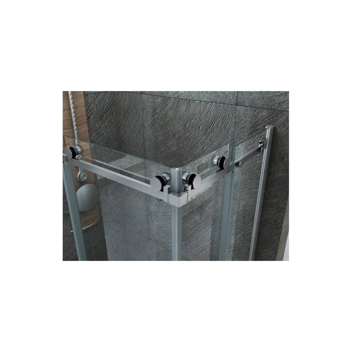 Box Doccia Angolare 8 mm 2 Lati Porte Scorrevole 70 x 80 90 100 120 in Cristallo