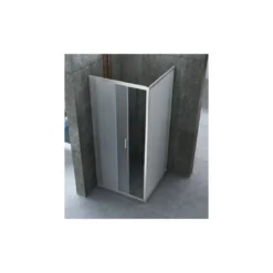 Box Doccia Angolare 6mm Opaco Anta Fissa Porta Scorrevole Anticalcare Cristallo