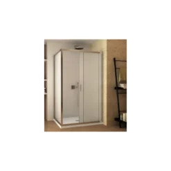 Box Doccia Angolare 6mm Opaco Anta Fissa Porta Scorrevole Anticalcare Cristallo