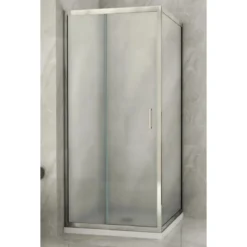 Box Doccia Angolare 6mm Opaco Anta Fissa Porta Scorrevole Anticalcare Cristallo